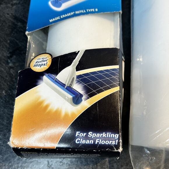 2- Mr. Clean Magic Eraser Roller Mop Refill Type B White Universal - Picture 3 of 7